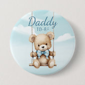 Niedlicher Daddy to be Teddy Bear Baby Shootknopf Button (Vorderseite)