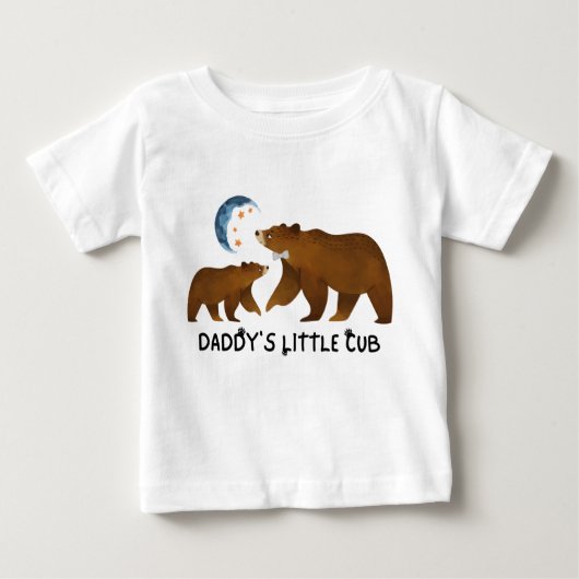 Niedlicher Daddy's Little Cub Baby T - Shirt (Vorderseite)