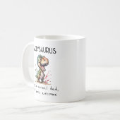 Niedlicher Daddysaurus Vatertag Kaffeetasse (Vorderseite Links)