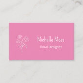 Niedlicher Daisy QR-Code Pink Floral Designer Visitenkarte (Vorderseite)