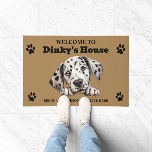 Niedlicher Dalmatinenhund Fußmatte (Indoor)