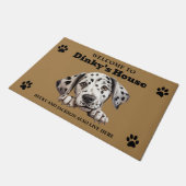 Niedlicher Dalmatinenhund Fußmatte (Schrägansicht)