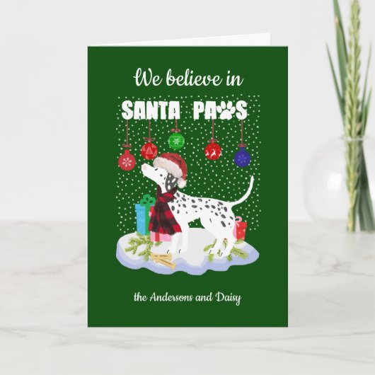 Niedlicher Dalmatiner glauben Weihnachten Weihnach (Vorderseite)