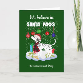 Niedlicher Dalmatiner glauben Weihnachten Weihnach