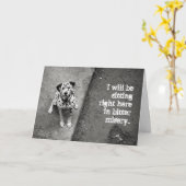 Niedlicher Dalmatiner Ich bin leider Karte (Gelbe Blume)