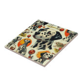 Niedlicher Dalmatiner nahtlos Fliese (Seite)