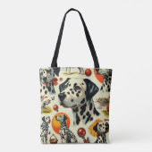 Niedlicher Dalmatiner nahtlos Tasche (Rückseite)