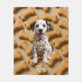 Niedlicher Dalmatiner Personalisiert Blanket Fleecedecke (Vorderseite)