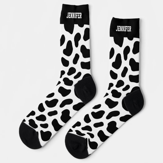 Niedlicher Dalmatiner-Spot-Muster Hund Lover Socken (Linkes Detail)
