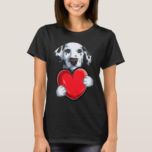 Niedlicher Dalmatiner Valentinstag Hund Dalmatiner T-Shirt