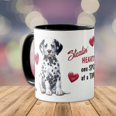 Niedlicher Dalmatiner Welpe gestohlene Herzen Tasse