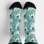 Niedlicher Dalmatiner Welpenmuster Hund Lover Socken (Oben)