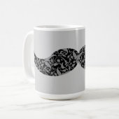 niedlicher Damastschnurrbart Kaffeetasse (Vorderseite Links)