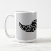 niedlicher Damastschnurrbart Kaffeetasse (Links)