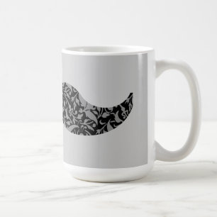 niedlicher Damastschnurrbart Kaffeetasse