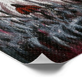 Niedlicher Dämon mit Blume-Acrylmalplakat Poster (Ecke)