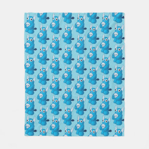 Niedlicher Dämon mit Schädel Fleecedecke