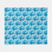 Niedlicher Dämon mit Schädel Fleecedecke (Vorderseite (Horizontal))