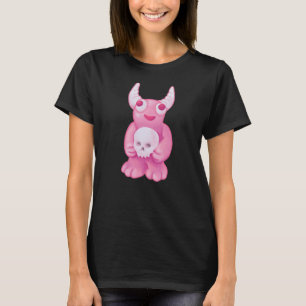 Niedlicher Dämon Pink Skull Pastel Goth T-Shirt