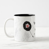 Niedlicher Dandelion Igel Herz Zweifarbige Tasse (Links)