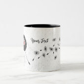 Niedlicher Dandelion Igel Herz Zweifarbige Tasse (Mittel)
