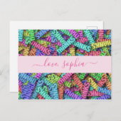 Niedlicher Dank, dass Sie den Namen hinzufügen Postkarte (Vorne/Hinten)