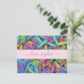 Niedlicher Dank, dass Sie den Namen hinzufügen Postkarte (Stehend Vorderseite)