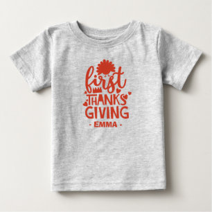Niedlicher Dank für Personalisierten Babynamen Baby T-shirt