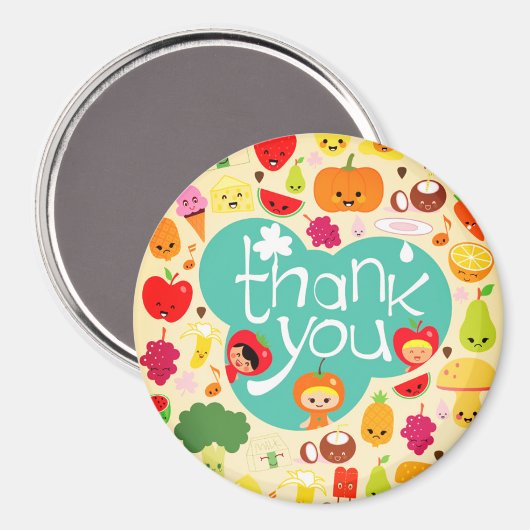 Niedlicher Dank Magnet (Vorderseite/Rückseite)