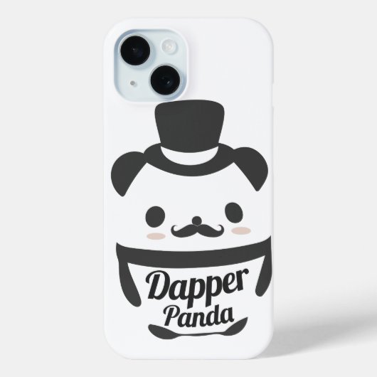 Niedlicher Dapper Panda mit Top Hat Case-Mate iPhone Hülle (Rückseite)