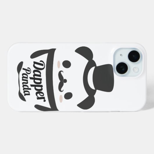 Niedlicher Dapper Panda mit Top Hat Case-Mate iPhone Hülle (Rückseite (Horizontal))