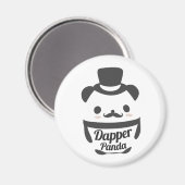 Niedlicher Dapper Panda mit Top Hat Magnet (Vorderseite/Rückseite)