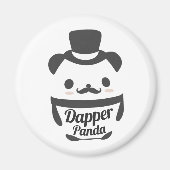 Niedlicher Dapper Panda mit Top Hat Magnet (Vorne)