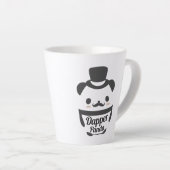 Niedlicher Dapper Panda mit Top Hat Milchtasse (Rechte Ecke)