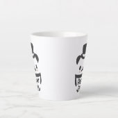Niedlicher Dapper Panda mit Top Hat Milchtasse (Vorderseite)