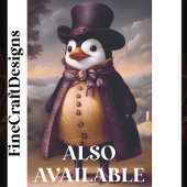 Niedlicher Dapper Pinguin, Coat & Top Hat BH1 Deco Seidenpapier