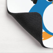Niedlicher Dee Jay-Penguin u. Kopfhörer Mousepad (Ecke)