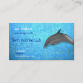 Niedlicher Delfin - Schwimmlehrer Visitenkarte (Vorderseite)