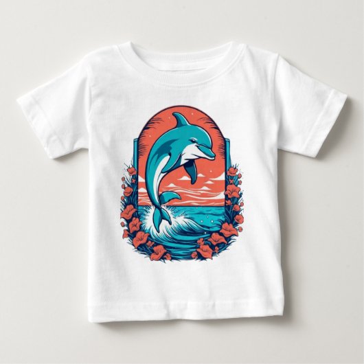 Niedlicher Delphin Baby T-shirt (Vorderseite)