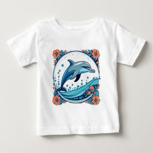 Niedlicher Delphin Baby T-shirt (Vorderseite)