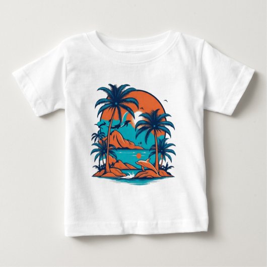 Niedlicher Delphin Baby T-shirt (Vorderseite)