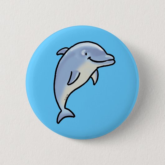 Niedlicher Delphin Button (Vorderseite)