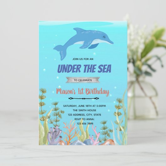 Niedlicher Delphin Geburtstagsdusche Feiertagskarte