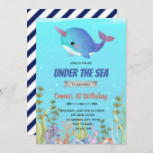 Niedlicher Delphin Geburtstagsduschkarte Feiertagskarte (Vorne/Hinten)