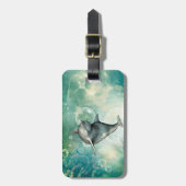 Niedlicher Delphin Gepäckanhänger (Vorderseite vertikal)