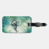 Niedlicher Delphin Gepäckanhänger (Rückseite horizontal)