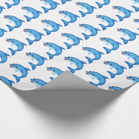 Niedlicher Delphin Geschenkpapier (Ecke)