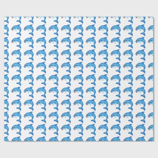 Niedlicher Delphin Geschenkpapier (Flach)