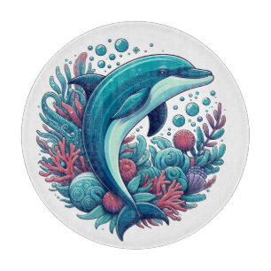 Niedlicher Delphin, Küstendelphin/Seeschifffahrt Schneidebrett
