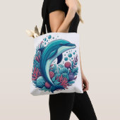 Niedlicher Delphin, Küstendelphin/Seeschifffahrt Tasche (Von Nahem)